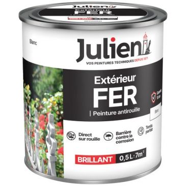 Peinture fer antirouille 0,5 L Brillant - Blanc