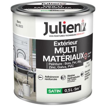 Peinture Julien multi matériaux blanc 0.5l