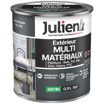 Peinture 0,5 L Extérieur Multi-matériaux - Gris Anthracite RAL701