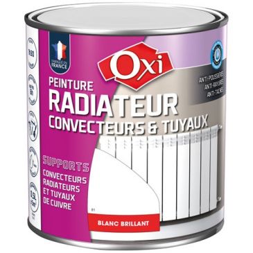 Peinture radiateur - convecteur et tuyaux - 0.5 L - blanc brillant
