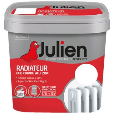 Peinture radiateur phase aqueuse 0,75 L Brillant - Blanc
