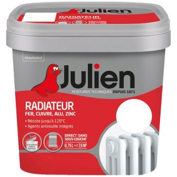 Peinture radiateur phase aqueuse 0,75 L Satin - Blanc