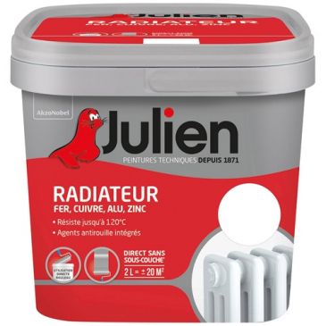 Peinture radiateur phase aqueuse 2 L Satin - Blanc