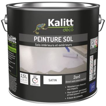 Peinture sol 2 en 1 Satin 2.5 L - Gris Argenté