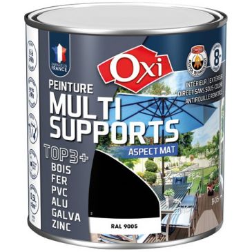 Peinture Mate Multi-supports 0.5 L Top 3+ - Noir