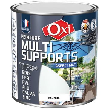 Peinture Mate Multi-supports 0.5 L Top 3+ - Gris Clair