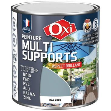 Peinture Brillante Multi-supports 0.5 L Top 3+ - Gris Foncé