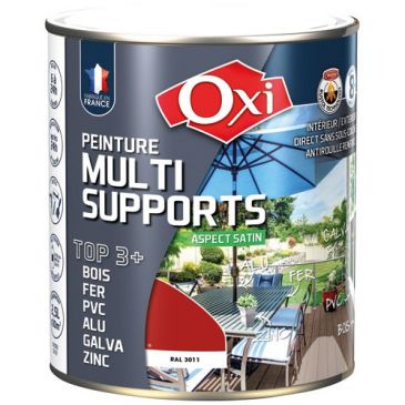 Peinture Satin Multi-supports 2.5 L Top 3+ - Bordeaux