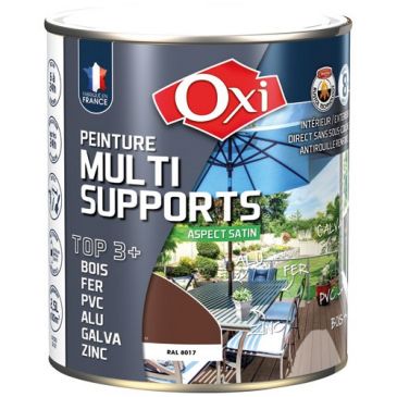 Peinture Satin Multi-supports 2.5 L Top 3+ - Brun