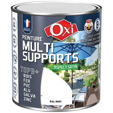 Peinture Satin Multi-supports 0.5 L Top 3+ - Blanc Crème