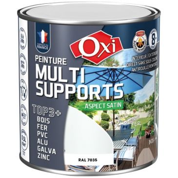 Peinture Satin Multi-supports 0.5 L Top 3+ - Gris Clair