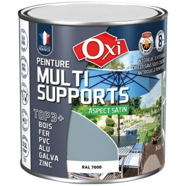 Peinture Satin Multi-supports 0.5 L Top 3+ - Gris Foncé