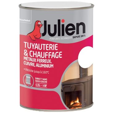 Peinture tuyauterie & chauffage 250 ml Brillant - Blanc