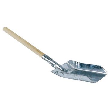 Pelle à cendre zinc et bois 49cm