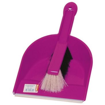 Set pelle balayette - bord caoutchouc intégré - 205 x 350 mm