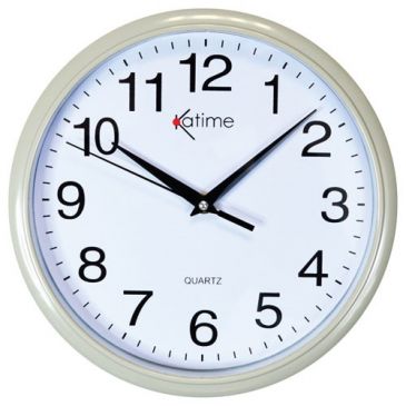 Pendule à quartz - murale - D : 26 cm - coloris assortis