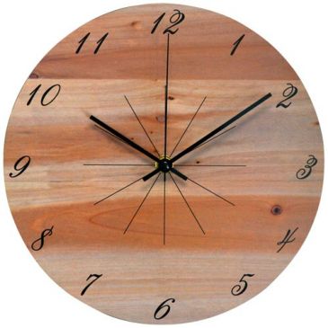Pendule silencieuse 25 cm bois mdf assorti