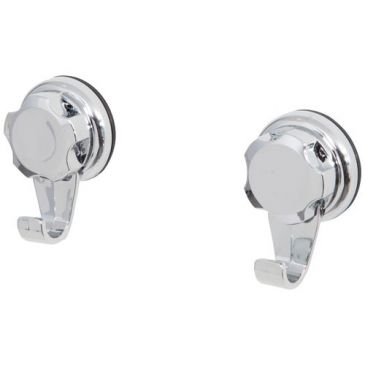Petit crochet à ventouse - Bestlock - chrome - lot de 2