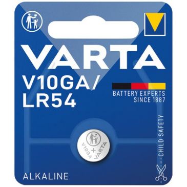 Pile électronique alcaline LR54 V10GA blister de 1