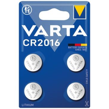 Pile bouton - Lithium - CR2016 - lot de 4