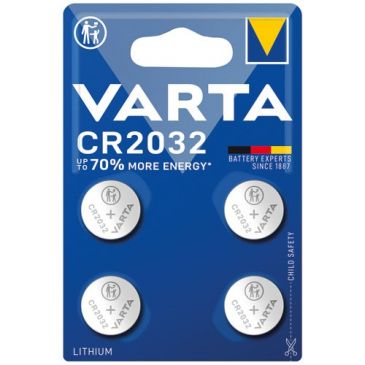 Pile bouton - Lithium - CR2032 - lot de 4