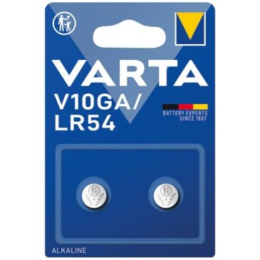 Pile bouton - Alcaline - V10GA / LR54 - lot de 2