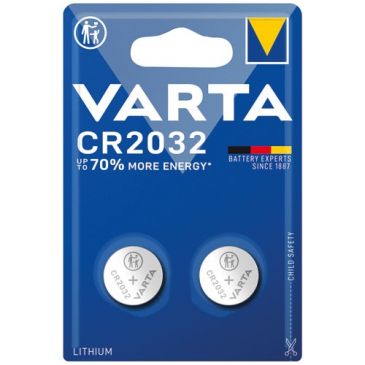 Pile bouton - Lithium - CR2032 - lot de 2
