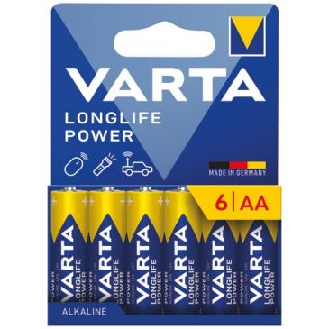 Pile alcaline - Longlife Power - AA / LR06 - lot de 6