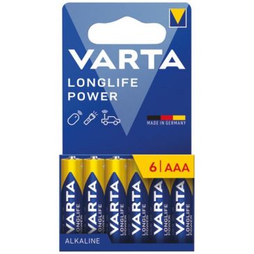 Pile alcaline - Longlife Power - AAA / LR03 - lot de 6