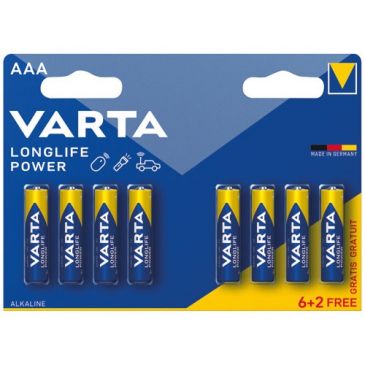 Pile alcaline - Longlife Power - AAA / LR03 - lot de 6 + 2 offertes