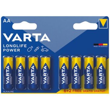 Pile alcaline - Longlife Power - AA / LR06 - lot de 6 + 2 offertes