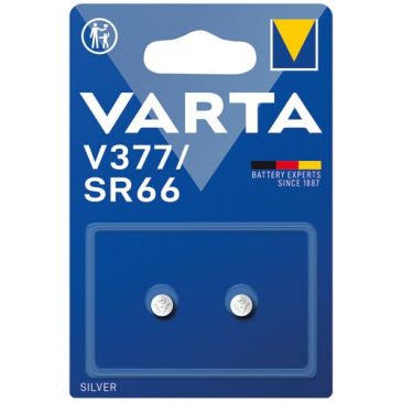 Pile bouton - Oxyde d'argent - spéciale montre - V377 /SR66 - lot de 2