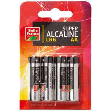 Pile super alcaline LR6 AA X 4 BF blister