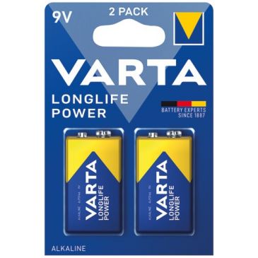 Pile alcaline - Longlife Power - 6LR61 / 9 V- lot de 2