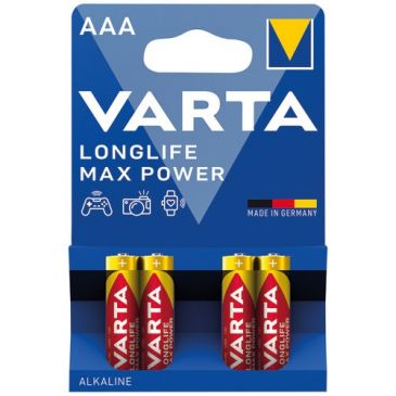 Pile alcaline - Longlife Max Power - AAA / LR03 - lot de 4 