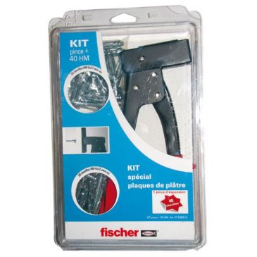 Kit pince cheville - métal - avec 40 chevilles HM avec vis 