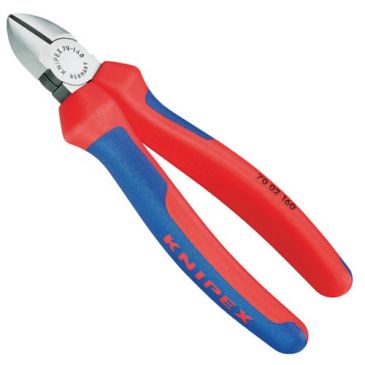 Pince coupante de côté - 160 mm - rouge/bleu 