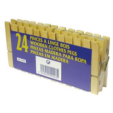 Pince à linge - bois - lot de 24