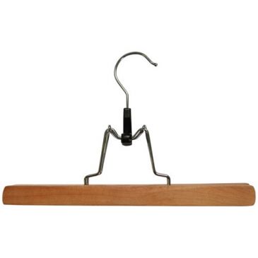  Cintre pince pantalon - bois verni - 25 cm