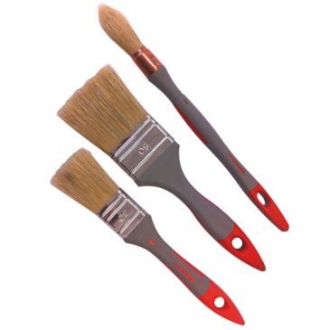 Lot 3 pinceaux bi-matière Peinture mate