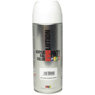 Bombe peinture - brillante - blanc RAL9003 - 400 mL