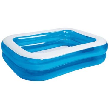 Piscine rectangulaire bleue blanche 201x150x51cm