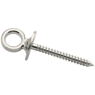 Piton à œil avec vis bois/acier- inox - fil 8 mm - 80 mm - lot de 2