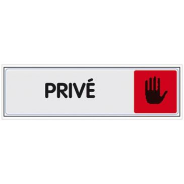 Plaque Privé - plexiglass - 170 x 45 mm