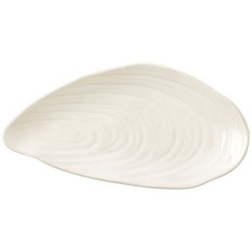 Plat 36,5 cm Blanc - Coquillages