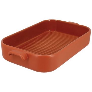 Plat à four grille rectangulaire 26.5 x 15 cm Terracotta - Octave