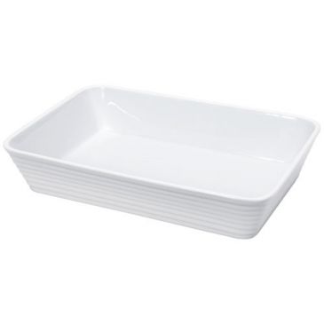 Plat à four rectangulaire 35 x 24 cm - Blanc