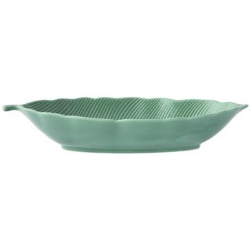 Plat creux 30 x 13 cm Feuille Tropicale Vert Clair - Madagascar