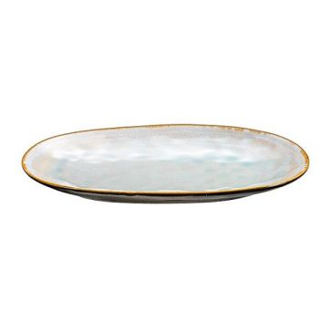Plat ovale extra-large 36 x 22 cm - Shadow Aqua