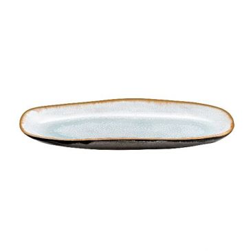 Plat ovale 23 x 11 cm - Shadow Aqua